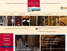 Tablet Screenshot of customwinecellarshouston.com